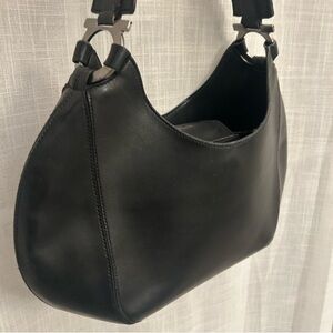 Salvatore Ferragamo Ladies Black Leather Shoulder Bag
